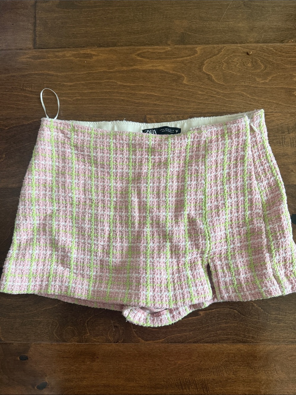 Zara Pink and Lime Tweed Women’s Shorts